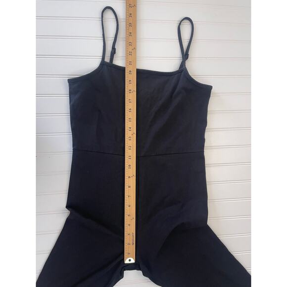 Weekday Lindey Jersey Jumpsuit Black Cropped Adjustable Straps Women's Medium - Picture 5 of 11